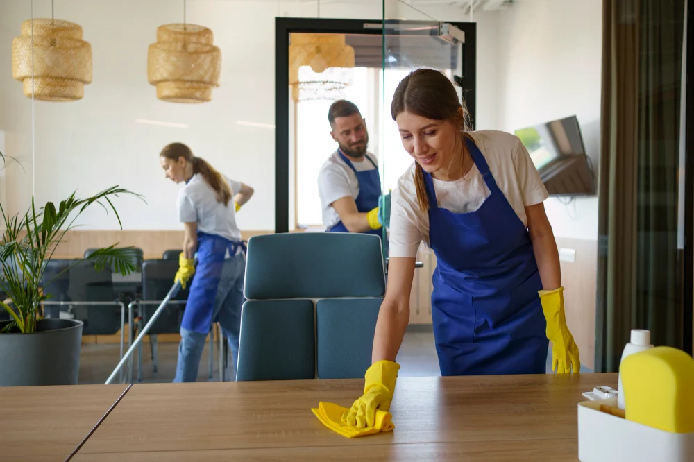 elite gleam team cleaning office